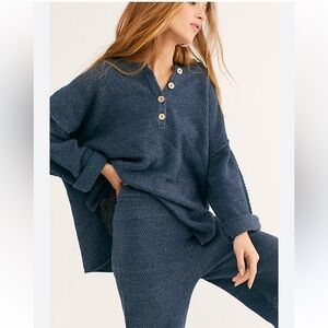 Free People Hailee Sweater Set - Blue XS